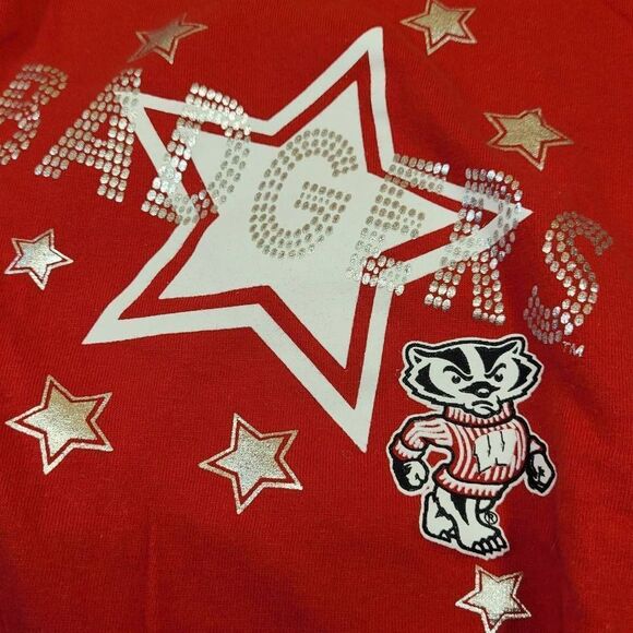 Colosseum Athletics Red and White Wisconsin Badgers One Piece Outfit- Size 3-6M - Picture 3 of 6